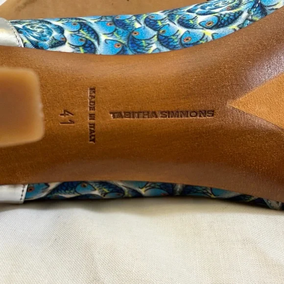 Tabitha Simmons Blue and Silver Floral Heels - Picture 7 of 10